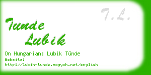tunde lubik business card